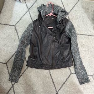 Cute gray leather jacket